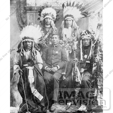 #7224 Stock Image: Capt. Geo Sword With Buffalo Bill’s Indians by JVPD