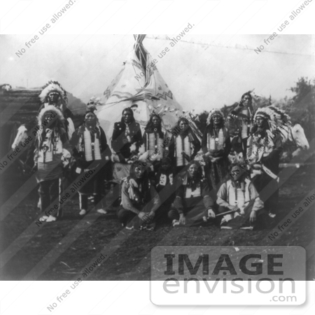 #7226 Stock Image: Sioux Indians With Horses by JVPD