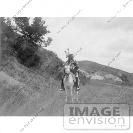 #7230 Stock Image: Sioux Indian on Horse by JVPD