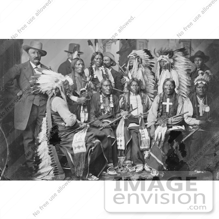 #7235 Stock Image: Sioux and Arrapahoe Native Americans by JVPD