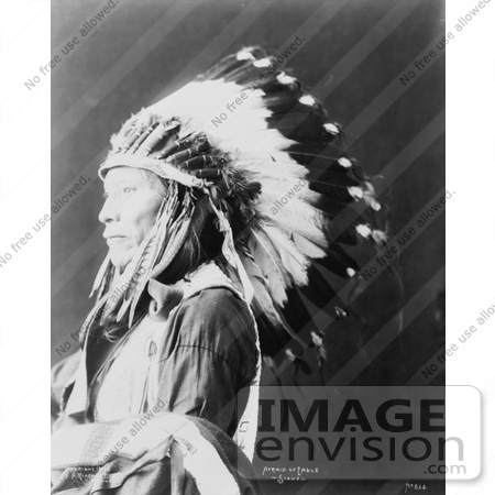 #7251 Stock Image: Sioux Indian Named Afraid of Eagle by JVPD