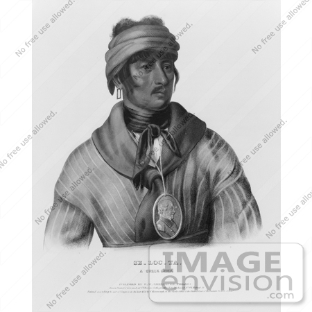 #7300 Se-loc-ta, a Creek Indian Chief by JVPD