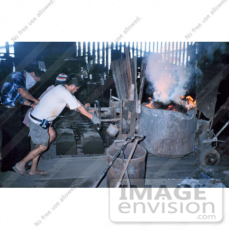 #7322 Picture of People in a Foundry Factory Who Were Involved in an Industrial Hygiene Sampling Course in Manila, Philippines by KAPD