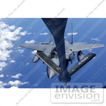 #7359 Stock Photo of a KC-135 Stratotanker Fueling a F-15K Eagle by JVPD