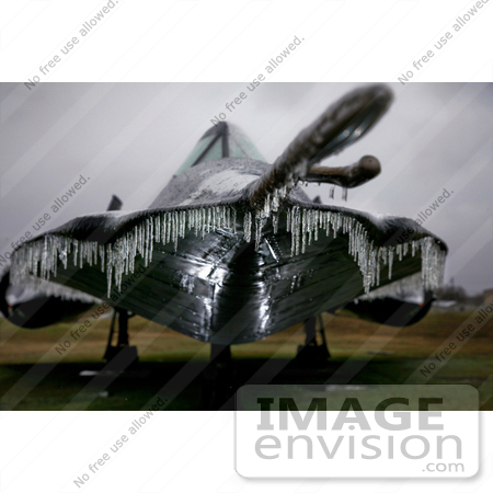 #7363 Stock Image of Icicles on an SR-71 Blackbird - Military Aircraft by JVPD