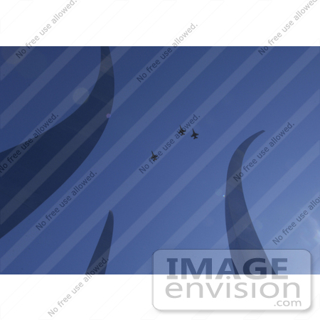 #7367 Stock Image of Air Force Thunderbirds Over Air Force Memorial by JVPD
