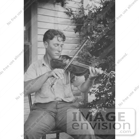 #7391 Stock Image of Wayne Perry Playing a Violin by JVPD