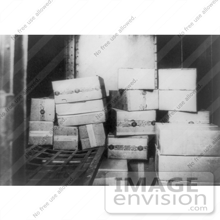 #7418 Stock Photo of Cases of Confiscated Whiskey During Prohibition by JVPD