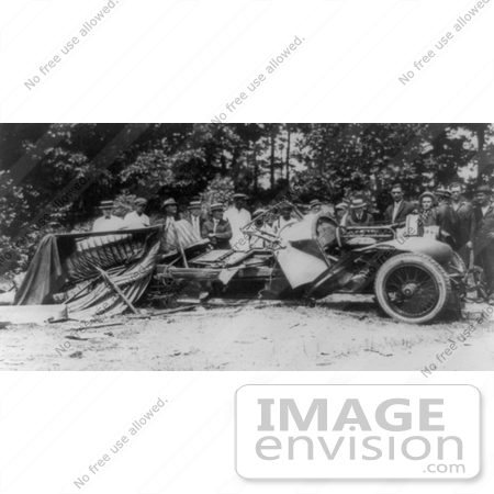 #7443 Stock Picture of a Bootlegger Car Wrecked During Prohibition by JVPD