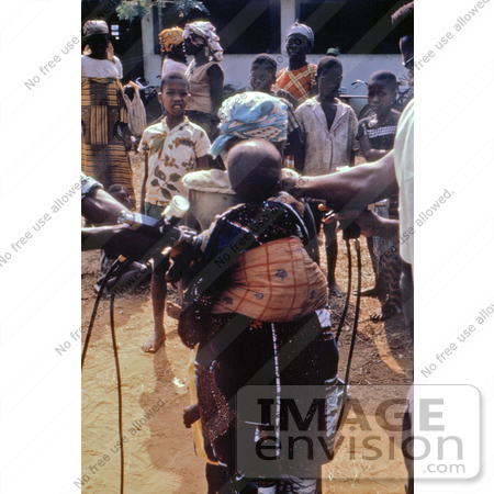 #7474 Picture of a Nigerian Children Getting Vaccinated for Measles and Smallpox During the Biafran War by KAPD