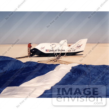 #7490 Stock Picture of a X-38 Lakebed Touchdown by JVPD