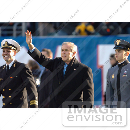 #7511 George W Bush Waving at 105th Army vs Navy Game by JVPD