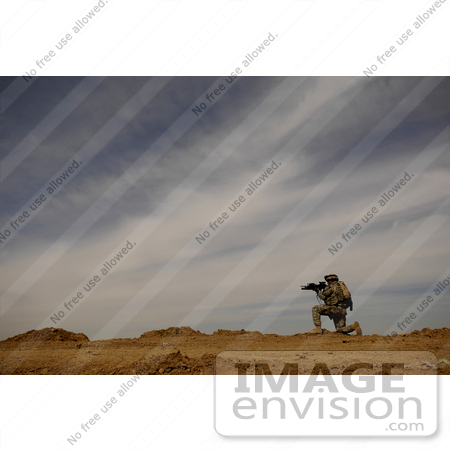 #7529 Stock Picture of a US Army Soldier on Patrol by JVPD