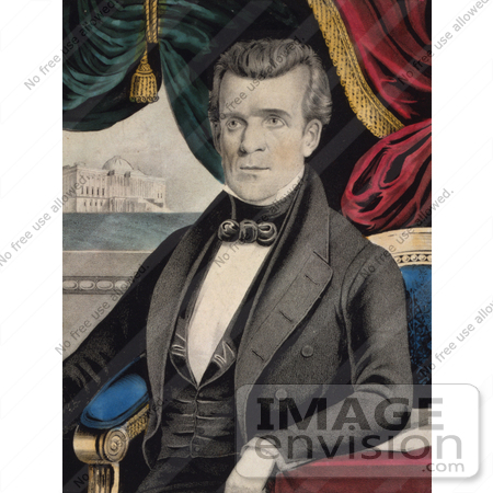 #7572 Picture of James Knox Polk, 11th American President by JVPD