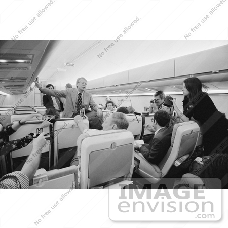 #7598 Picture of Jimmy Carter Having Conference on His Plane by JVPD