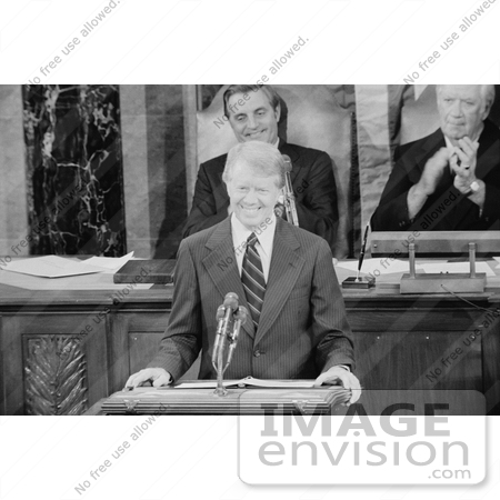 #7604 Picture of Jimmy Carter Addressing a Joint Session of Congress by JVPD