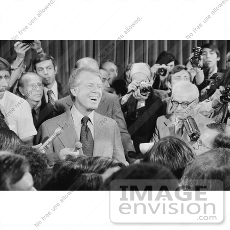 #7607 Picture of Jimmy Carter Surrounded by Journalists by JVPD
