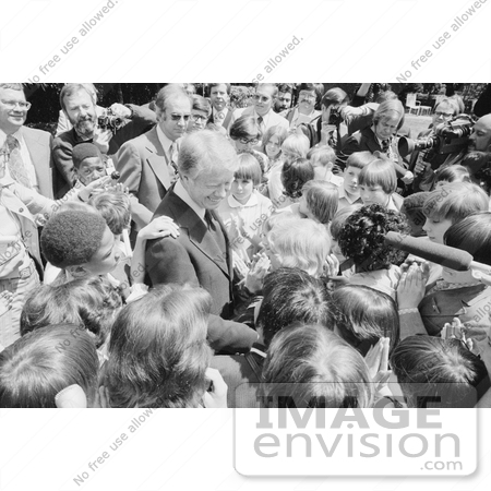 #7613 Picture of Jimmy Carter in a Crowd of Children by JVPD