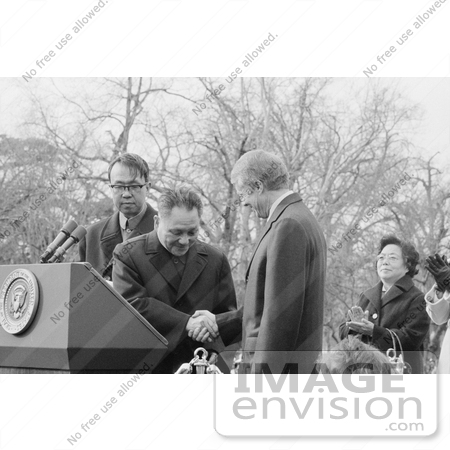 #7617 Picture of Jimmy Carter Shaking Hands With Deng Xiaoping by JVPD