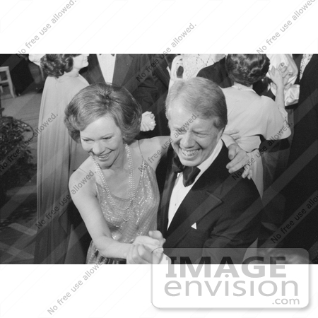 #7619 Picture of Jimmy and Rosalynn Carter Dancing at a Ball by JVPD