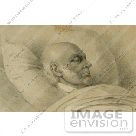 #7636 Picture of John Quincy Adams on His Death Bed by JVPD