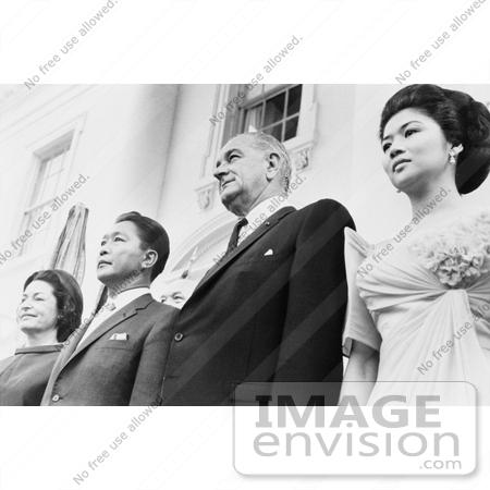#7660 Picture of Lady Bird and Lyndon Johnson With President and Mrs. Ferdinand Marcos by JVPD