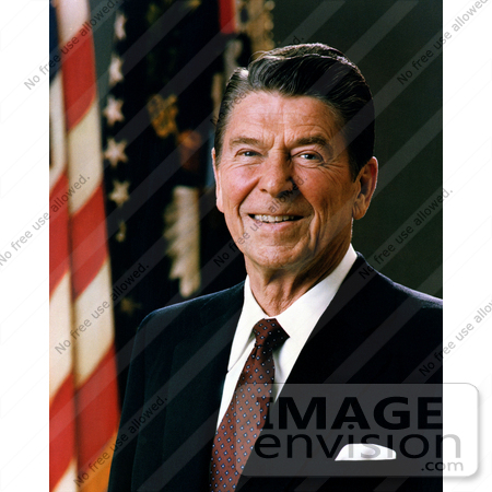 #7679 Image of Ronald Reagan, 40th President of the United States by JVPD