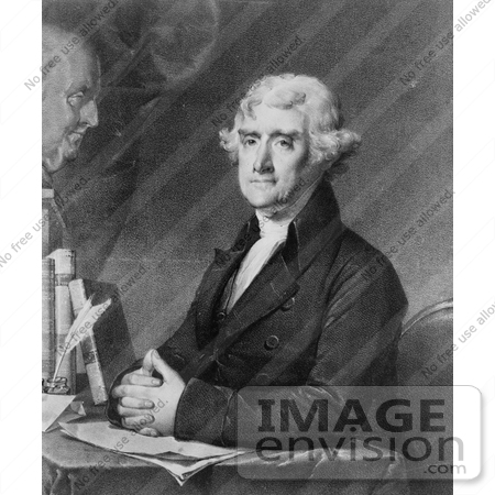 #7698 Picture of Thomas Jefferson, 3rd President of the United States by JVPD