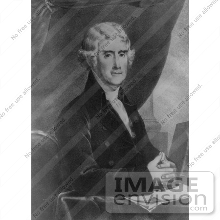 #7703 Picture of President Thomas Jefferson by JVPD