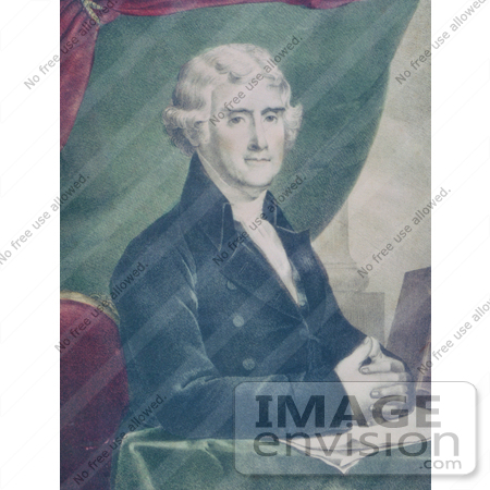 #7704 Picture of the 3rd President of the USA, Thomas Jefferson by JVPD