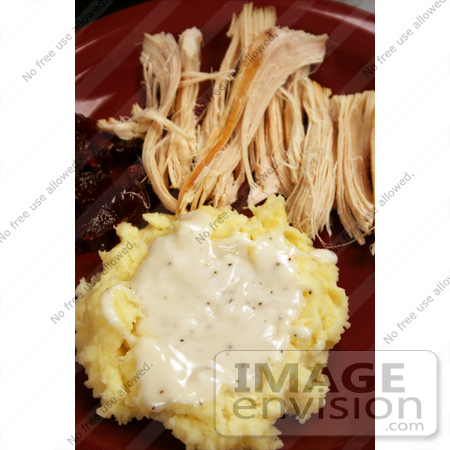 #7721 Picture of Turkey, Mashed Potatoes and Cranberry Sauce by Jamie Voetsch