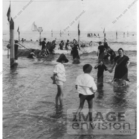 #7743 Picture of People in the Water, Coney Island by JVPD