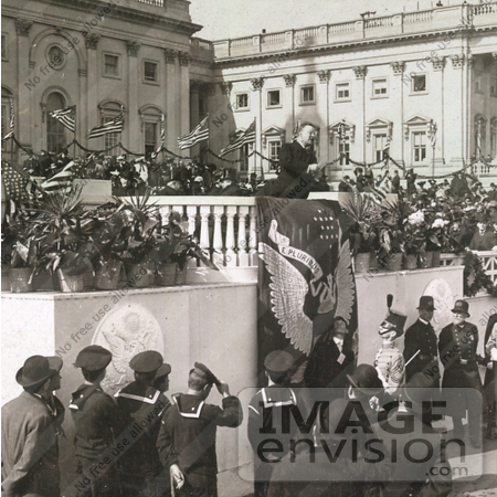 #7867 Picture of Roosevelt Delivering Inaugural Address by JVPD