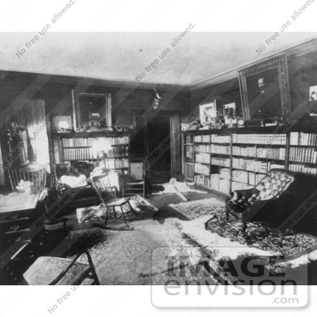 #7918 Picture of Roosevelt’s Home Library by JVPD