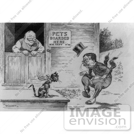 #7922 Picture of Cartoon of Theodore Roosevelt and William H. Taft by JVPD