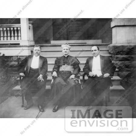 #7935 Picture of Roosevelt, Rev MJ Hoben, and John Mitchell by JVPD
