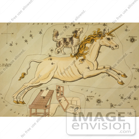 #8075 Picture of Unicorn and Dog Constellations by JVPD