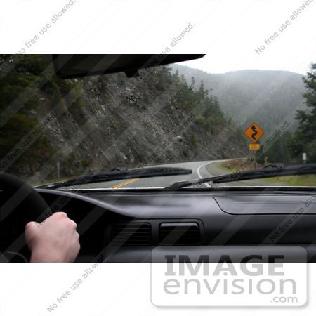 #809 Photography of Driving Towards a Curvy Road Sign in Oregon by Kenny Adams