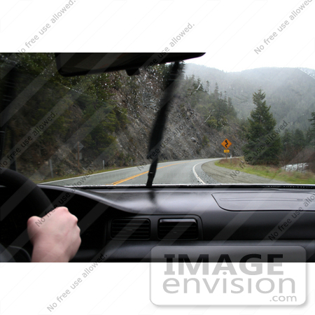 #810 Photography of Driving on a Windy Road in the Rain by Kenny Adams