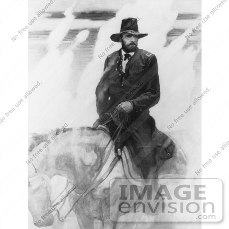 #8133 Picture of Ulysses S Grant on a Horse by JVPD