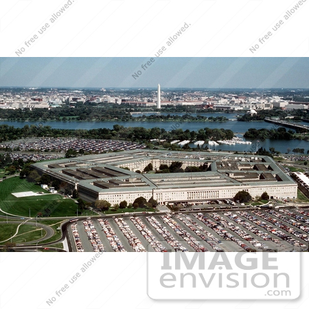 #8160 Photo of The Pentagon on the Potomac River With a View of the Washington Monument by JVPD