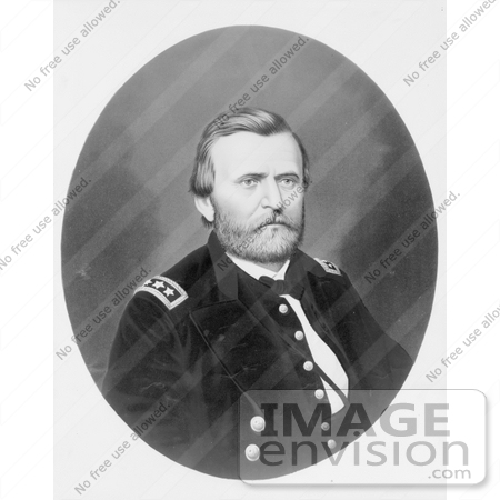 #8161 Picture of Ulysses S Grant, 18th American President by JVPD