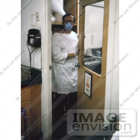 #8387 Picture of Virologist Entering a Biosafety Level-4 laboratory - 1975 by KAPD