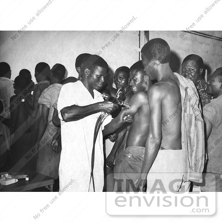 #8390 Picture of People Receiving Smallpox Inoculations - 1968 by KAPD