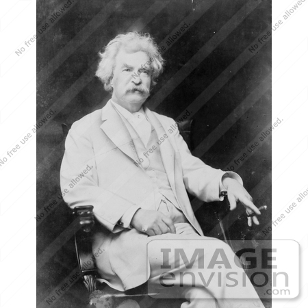 #8437 Picture of Mark Twain in 1907 by JVPD