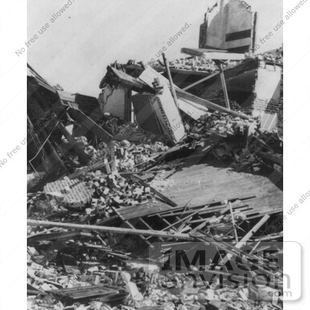 #8528 Picture of the St. Lucas Terrace, Galveston Disaster by JVPD