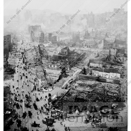 #8531 Picture of Burned San Francisco, 1906 by JVPD