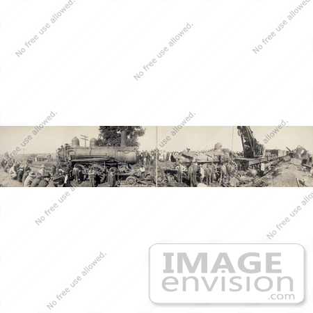 #8559 Picture of the ICRR Train Wreck of 1909 by JVPD