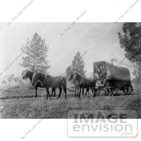 #8724 Picture of a Horse Drawn Wagon by JVPD