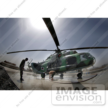 #8859 Picture of Soldiers Washing a Helicopter by JVPD